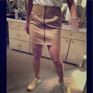 Vintage caramel color jeans skirt